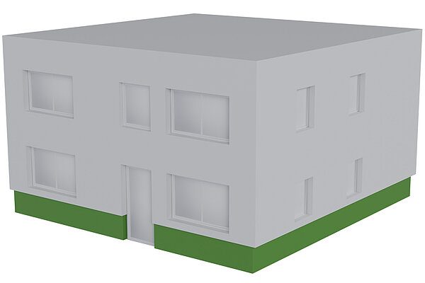 Sockel rückspringend