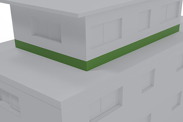 Sockel bei Appartement-Aufstockungen